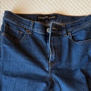 Express High Rise Women's Dark Blue Jeans